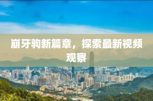 崩牙駒新篇章，探索最新視頻觀察