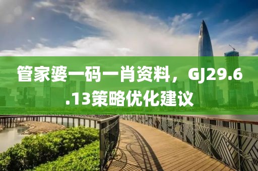 管家婆一碼一肖資料，GJ29.6.13策略優(yōu)化建議