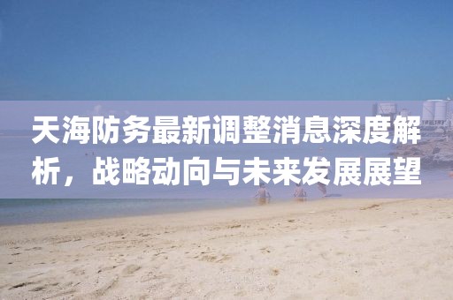 天海防務最新調整消息深度解析，戰(zhàn)略動向與未來發(fā)展展望