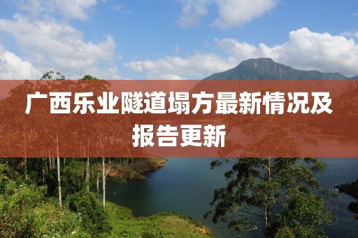 廣西樂(lè)業(yè)隧道塌方最新情況及報(bào)告更新