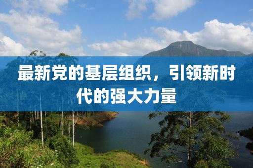 最新黨的基層組織，引領(lǐng)新時代的強大力量