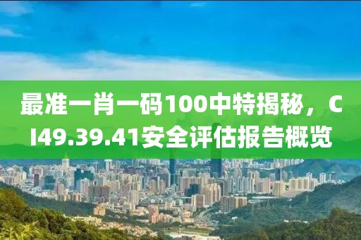 最準(zhǔn)一肖一碼100中特揭秘，CI49.39.41安全評估報告概覽