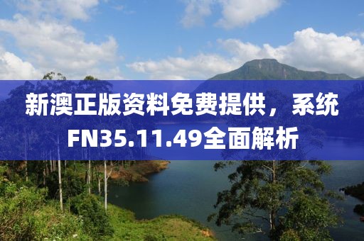 新澳正版資料免費提供，系統(tǒng)FN35.11.49全面解析