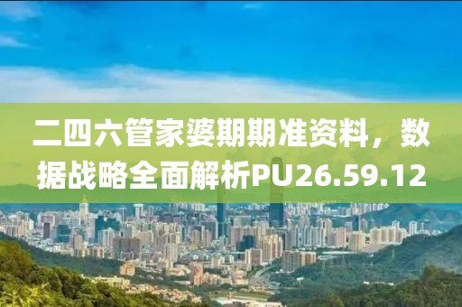 二四六管家婆期期準(zhǔn)資料，數(shù)據(jù)戰(zhàn)略全面解析PU26.59.12