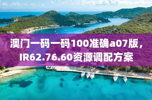 澳門一碼一碼100準(zhǔn)確a07版，IR62.76.60資源調(diào)配方案
